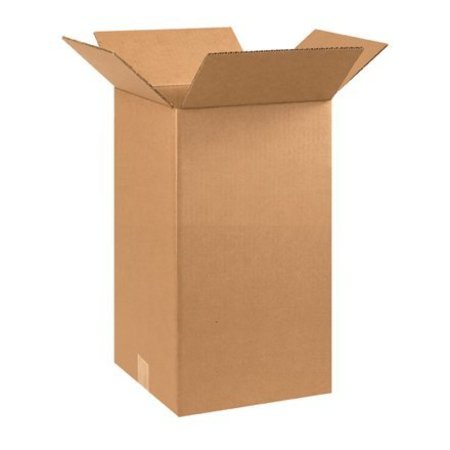 BOX PACKAGING Tall Cardboard Corrugated Boxes, 10"L x 10"W x 18"H, Kraft 101018